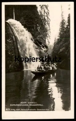 ALTE POSTKARTE EDMUNDSKLAMM WASSERFALL Hrensko Janov Böhmen Czech Republic Ceska Cesko cascade Ansichtskarte postcard AK