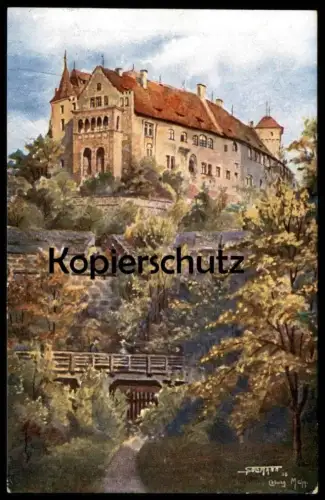 ALTE KÜNSTLER POSTKARTE NÜRNBERG BURG MALER ZEICHNER PAUL SOLLMANN COBURG castle chateau Ansichtskarte AK cpa postcard