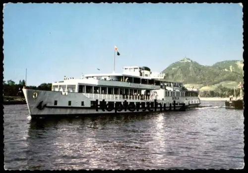 ÄLTERE POSTKARTE RHEINDAMPFER MS BERLIN MIT BLICK AUF DRACHENFELS Dampfer Schiff AK postcard steamship steamboat ship