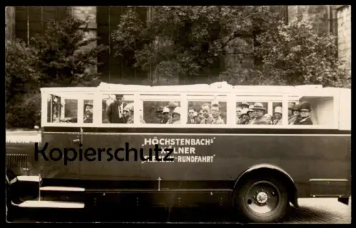 ALTE POSTKARTE KÖLN KÖLNER FREMDEN-RUNDFAHRT MODE 1929 HUT HÜTE HÖCHSTENBACH AUTOBUS DOM Cologne Ansichtskarte postcard