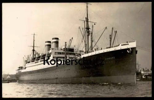 ALTE FOTO POSTKARTE DAMPFER M.S. HAMBURG HAPAG HAMBURG AMERIKA LINIE Passagierschiff steam ship Ansichtskarte postcard