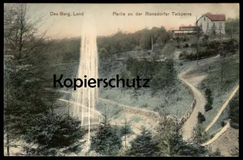 ALTE POSTKARTE PARTIE AN DER RONSDORFER TALSPERRE 1908 RONSDORF WUPPERTAL Ansichtskarte AK cpa postcard