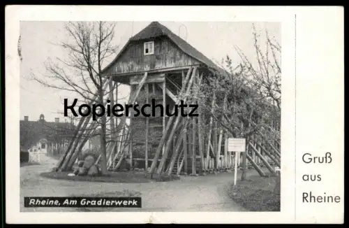 ALTE POSTKARTE GRUSS AUS RHEINE AM GRADIERWERK SALINE Ansichtskarte AK cpa postcard