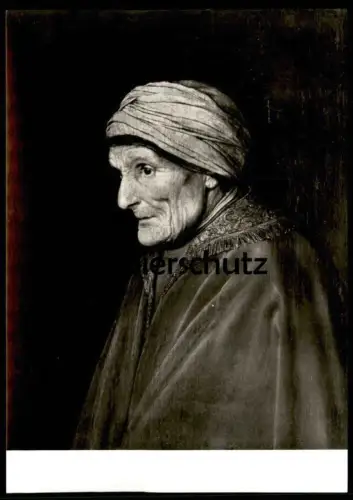 ÄLTERE POSTKARTE BILDNIS EINER ALTEN FRAU VOM MEISTER J. S. 17. JAHRH. MUSEUM WASSERBURG ANHOLT ISSELBURG woman postcard