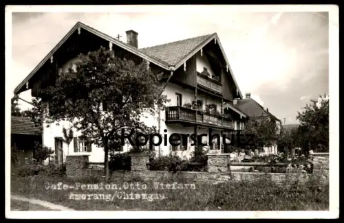 ALTE POSTKARTE AMERANG CAFE PENSION OTTO WIEFARN LANDKREIS ROSENHEIM CHIEMGAU Ansichtskarte AK cpa postcard