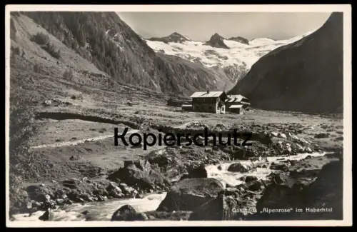 ALTE POSTKARTE GASTHAUS ALPENROSE IM HABACHTAL 1929 BRAMBERG SALZBURG HOHE TAUERN Ansichtskarte AK cpa postcard