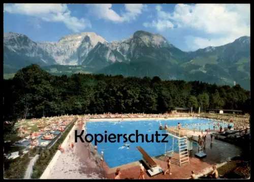 ÄLTERE POSTKARTE SCHORNBAD IN UNTERSTEIN MIT KEHLSTEIN GÖLL BRETT UND JENNER SCHÖNAU FREIBAD BAD Ansichtskarte postcard