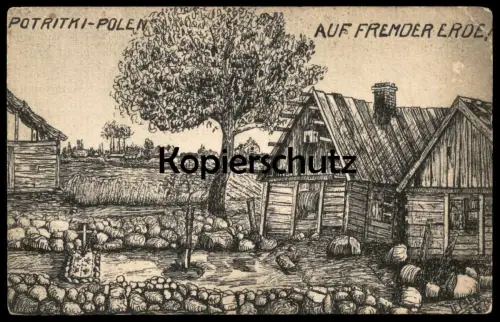 ALTE POSTKARTE POTRITKI POLEN AUF FREMDER ERDE Mazowieckim ? Pokrytki ? Wiskitki ? Polska Poland Ansichtskarte postcard