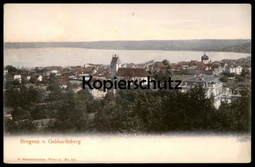 ALTE POSTKARTE BREGENZ VOM GEBHARDSBERG PANORAMA Ansichtskarte AK cpa postcard