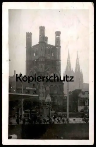 ALTE ORIGINAL FOTO POSTKARTE KÖLN RHEIN-HOTEL KÖLNER DOM PANORAMA CÖLN Photo Ansichtskarte AK cpa postcard