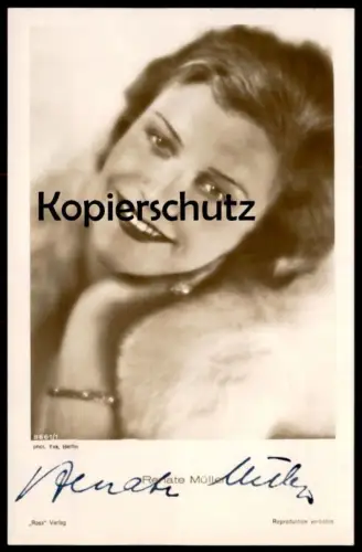 ALTE POSTKARTE RENATE MÜLLER FILM-SCHAUSPIELERIN ORIGINAL AUTOGRAMM ROSS VERLAG YVA BERLIN autograph postcard AK