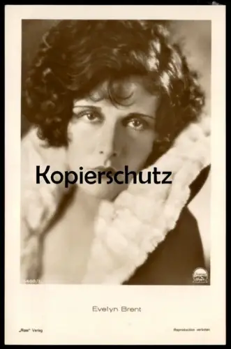 ALTE POSTKARTE EVELYN BRENT FILM-SCHAUSPIELERIN ROSS VERLAG PARAMOUNT Pelz Ansichtskarte AK postcard cpa