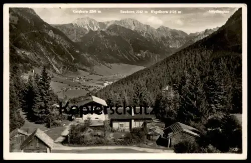 ALTE POSTKARTE BERGWIRTSCHAFT UND PENSION HORN BAD OBERDORF 1934 GEISHORN RAUHORN KUGELHORN AELPELESPITZE AK postcard