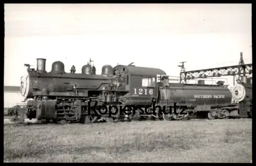 ALTE ORIGINAL POSTKARTE DAMPFLOK 1216 SOUTHERN PACIFIC LINES USA LOKOMOTIVE locomotive à vapeur steam train postcard AK