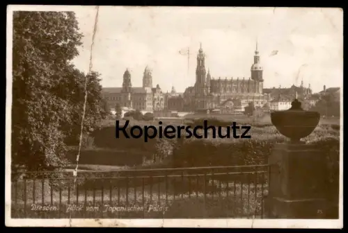 ALTE POSTKARTE DRESDEN BLICK VOM JAPANISCHEN PALAIS Panorama Ansichtskarte AK cpa postcard