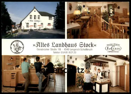 ÄLTERE POSTKARTE LENGERICH ALTES LANDHAUS STOCK SCHOLLBRUCH FLEISCH WURST SCHINKEN Ansichtskarte AK postcard cpa