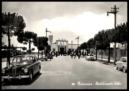 ALTE POSTKARTE CARTOLINA TERRACINA STABILIMENTO LIDO ALFA ROMEA 1900 BERLINA Italia Italien