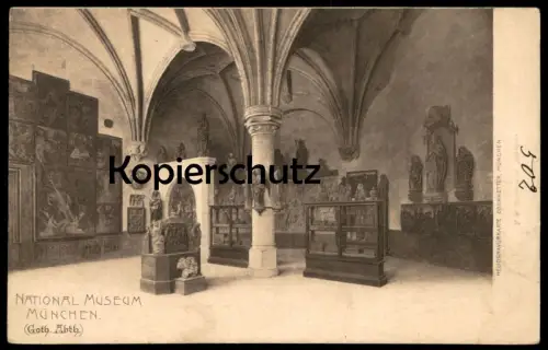 ALTE POSTKARTE MÜNCHEN NATIONAL-MUSEUM GOTHISCHE ABTHEILUNG ABTEILUNG BAYERISCHES NATIONALMUSEUM AK postcard cpa