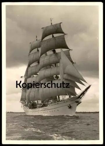 ÄLTERE POSTKARTE SEGELSCHULSCHIFF GORCH FOCK 1959 SEGELSCHIFF Marine Schiff sailing ship Ansichtskarte AK postcard cpa