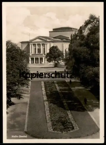 ALTE POSTKARTE HALLE SAALE THEATER DES FRIEDENS theatre Ansichtskarte AK postcard cpa
