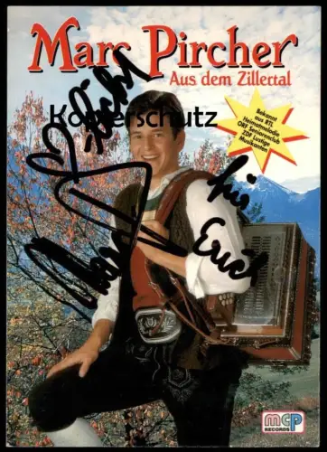 ÄLTERE KARTE MARC PIRCHER AUS DEM ZILLERTAL RIED FAN-CLUB BONN IPPENDORF HARMONIKA AKKORDEON accordion accordéon Ötztal