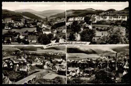 ÄLTERE POSTKARTE GRUSS AUS GREVENBRÜCK SAUERLAND PANORAMA GESAMTANSICHT LENNESTADT Ansichtskarte AK cpa postcard
