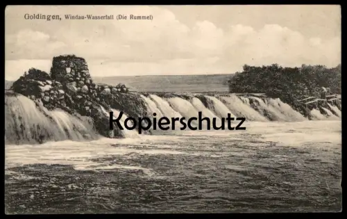 ALTE POSTKARTE GOLDINGEN WINDAU-WASSERFALL RUMMEL KULDIGA VENTAS RUMBA VENTA LETTLAND Latvia Latvija AK postcard cpa