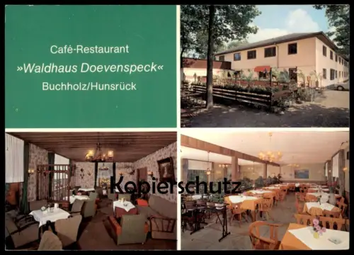 ÄLTERE POSTKARTE BUCHHOLZ HUNSRÜCK CAFÉ RESTAURANT WALDHAUS DOEVENSPECK BOPPARD Ansichtskarte AK cpa postcard
