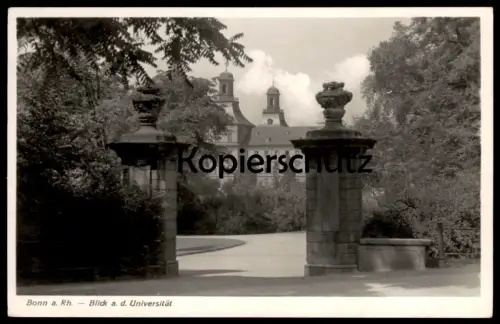ALTE POSTKARTE BONN AM RHEIN BLICK AUF DIE UNIVERSITÄT 1936 TOR university Ansichtskarte AK cpa postcard