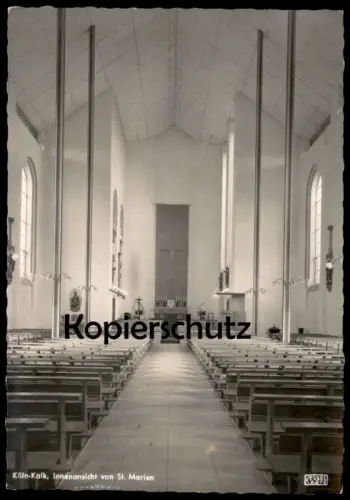 ÄLTERE POSTKARTE KÖLN KALK INNENANSICHT ST. MARIEN KIRCHE church eglise Ansichtskarte AK cpa postcard