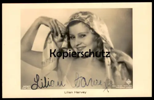 ALTE POSTKARTE LILIAN HARVEY FILM-SCHAUSPIELERIN ORIGINAL AUTOGRAMM UFA ROSS VERLAG ATELIER BINDER autograph postcard AK