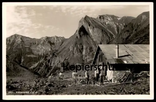 ALTE POSTKARTE KÄSERALPE OYTAL HOLZ HACKEN OBERSTDORF ALLGÄU Bayern Ansichtskarte