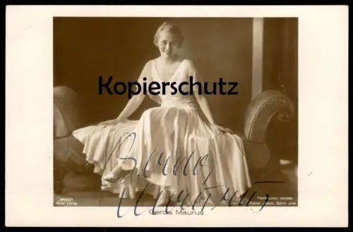 ALTE POSTKARTE GERDA MAURUS FILM-SCHAUSPIELERIN ORIGINAL AUTOGRAMM ROSS VERLAG ATELIER JACOBI BERLIN autograph postcard