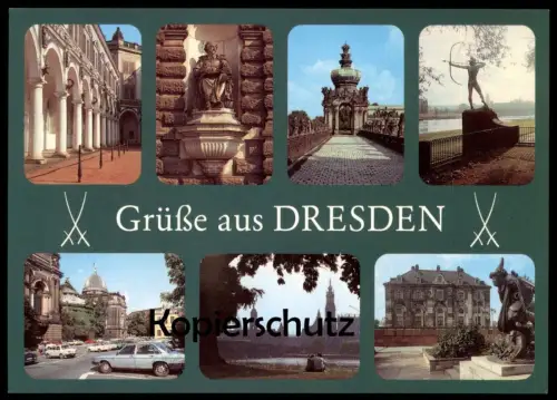 ÄLTERE POSTKARTE GRÜSSE AUS DRESDEN BOGENSCHÜTZE Ansichtskarte AK cpa postcard