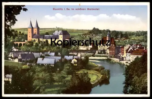 ALTE POSTKARTE ROCHLITZ IN SACHSEN 1940 IM SCHÖNEN MULDENTAL Ansichtskarte AK cpa