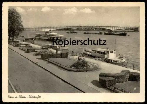 ÄLTERE POSTKARTE BONN AM RHEIN RHEINUFER SCHIFF VERONA SCHIFFE DAMPFER Ansichtskarte AK postcard cpa