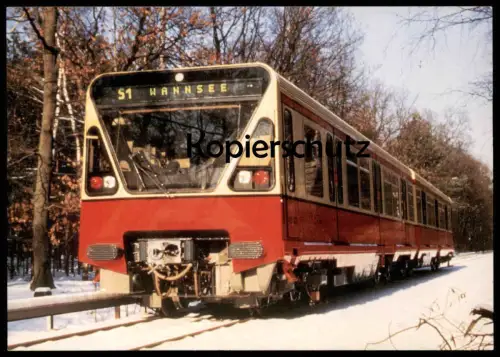 ÄLTERE POSTKARTE BERLIN S1 WANNSEE BERLINER S-BAHN locomotive train cpa Ansichtskarte postcard AK