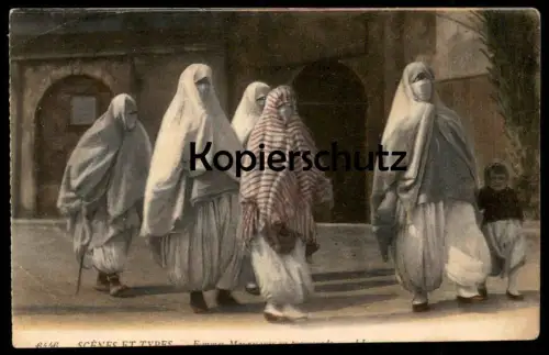ALTE POSTKARTE SCENES ET TYPES MAURESQUES Schleier Tracht traditional costume cpa postcard Ansichtskarte AK