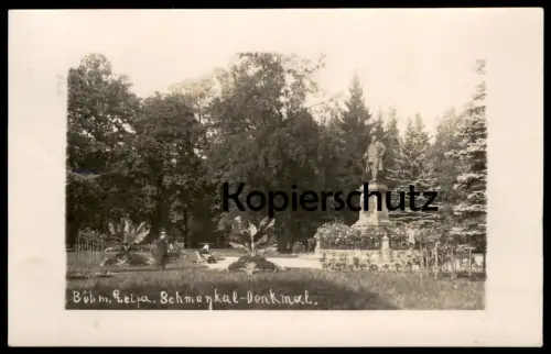ALTE POSTKARTE BÖHMISCH LEIPA SCHMEYKAL-DENKMAL 1944 Böhmen Ceska Lipa Sudeten Ansichtskarte AK postcard cpa