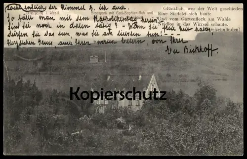 ALTE POSTKARTE NIEHEIM IN WESTFALEN STADTPARK MIT CARL SOPHIEN RUH UND E. W. WEBER'S WOHNHAUS DREIZEHNLINDEN AK cpa