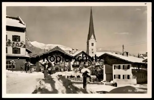 ALTE POSTKARTE GARMISCH PARTENKIRCHEN IM WINTER Schnee snow Ansichtskarte AK cpa postcard