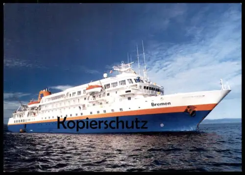 ÄLTERE POSTKARTE MS BREMEN 6752 BRT KREUZFAHRTSCHIFF SCHIFF ship bateau postcard cpa AK Ansichtskarte