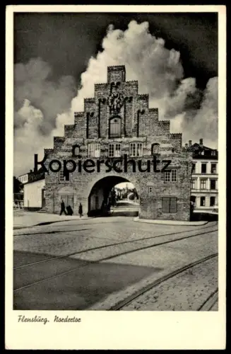 ALTE POSTKARTE FLENSBURG NORDERTOR TOR STADTTOR Ansichtskarte AK cpa postcard