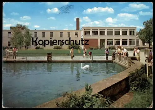 ÄLTERE POSTKARTE BAD LIPPSPRINGE KURMITTELHAUS UND LIPPEQUELLE SCHWAN Ansichtskarte AK postcard cpa