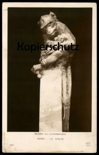 ALTE POSTKARTE MUSÉE DU LUXEMBOURG MAURICE ROGER MARX LE SINGE PARIS AFFE ape monkey cpa postcard Ansichtskarte AK