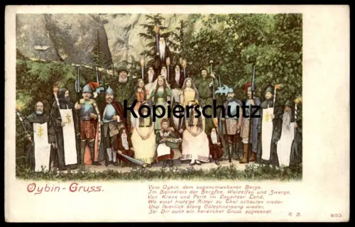 ALTE POSTKARTE OYBIN GRUSS RITTER FACKELN STEMPEL GABELSBERGER STENOGRAPHIE STENO Ansichtskarte AK postcard cpa