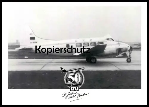 ÄLTERE POSTKARTE 50 JAHRE LTU DE HAVILLAND D.H.104 DOVE 1 Flugzeug aircraft airplane avion plane
