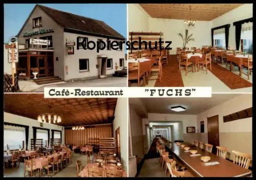 ÄLTERE POSTKARTE BENSBERG BÄRBROICH CAFÉ GASTSTÄTTE FUCHS BERGISCH GLADBACH Ansichtskarte postcard cpa AK