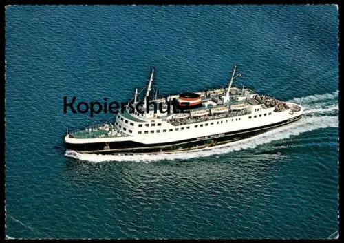 ÄLTERE POSTKARTE MS PRINSESSE ANNE-MARIE HURTIGRUTEN ARHUS KALUNDBORG D.S.B. Schiff Motorschiff ship Ansichtskarte