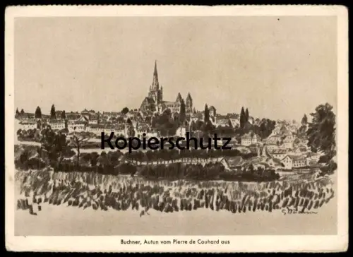 ALTE KÜNSTLER POSTKARTE AUTUN VOM PIERRE DE COUHARD HANS BUCHNER AUS SOLDATENKALENDER 1941 ZENTRALVERLAG NxxxP MÜNCHEN